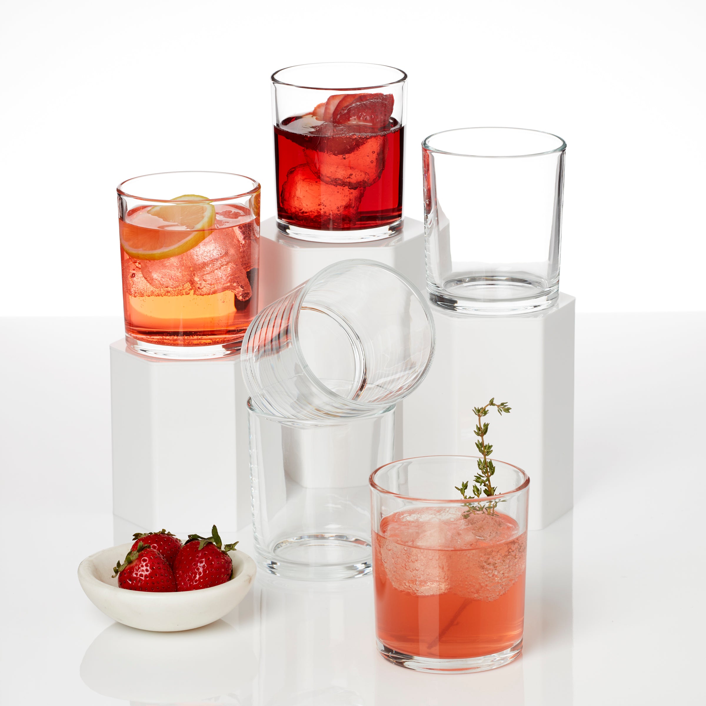 24 Seven Clear Medium Tumbler - Set Of 6