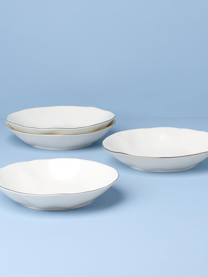 Blue Bay White, Pasta Bowls, Set of 4